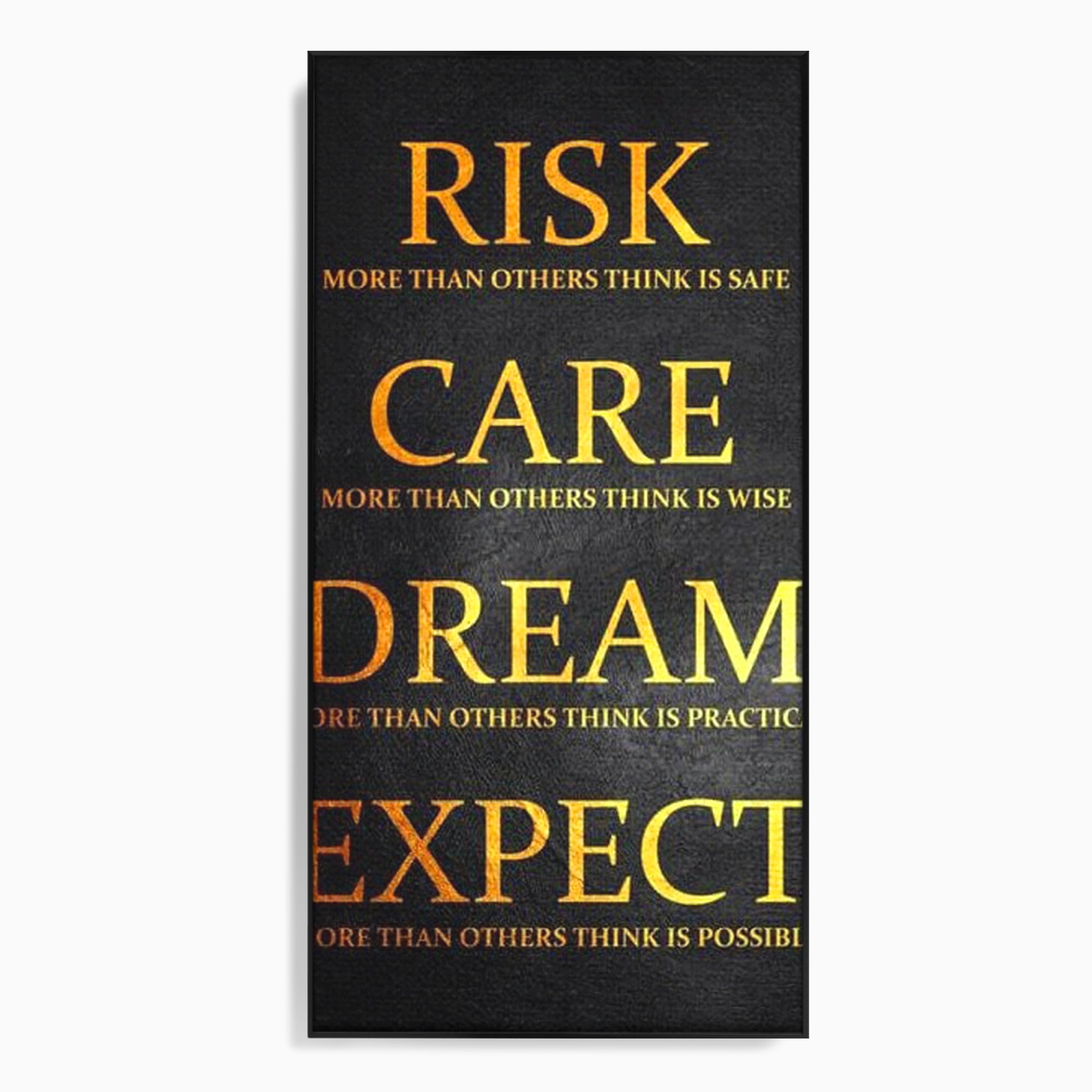 Tablou canvas cu tablou canvas cu citat motivational, in rama de aluminiu negru